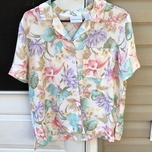 Alfred dunner floral blouse 🌸